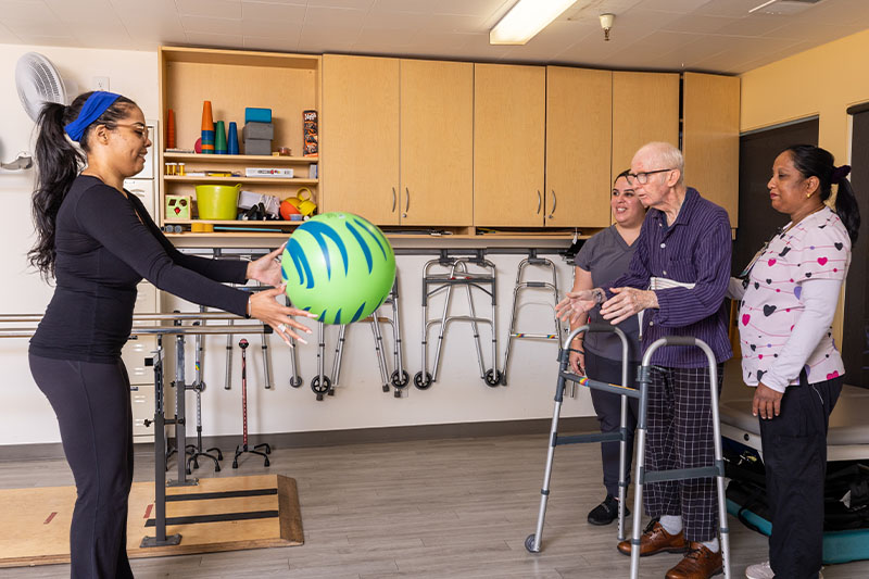 Physical therapy session